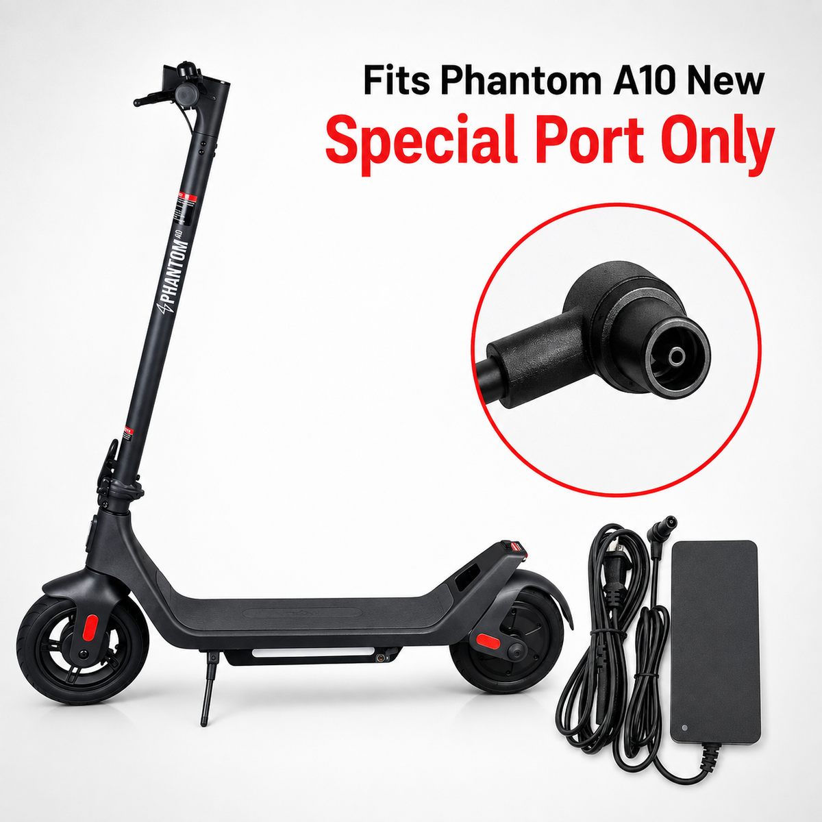 Phantom A10 Electric Scooter Charger 42V 1.7A - New Special Port
