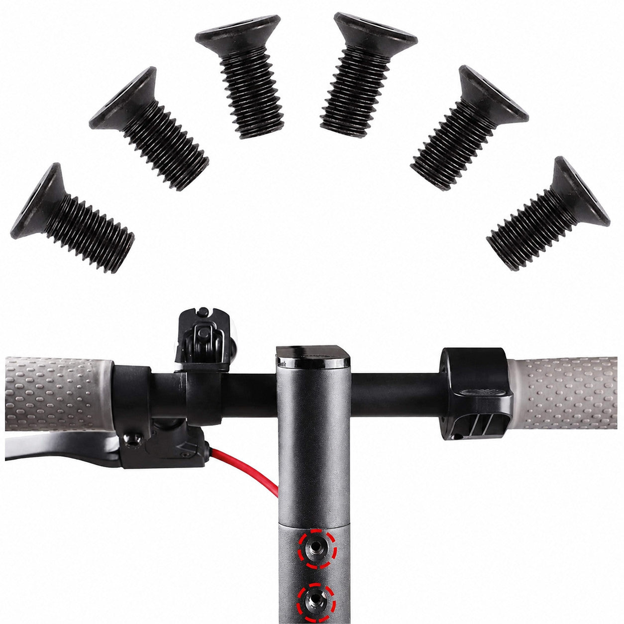 HLYZ A10 Electric Scooter Handlebar Mounting Screws Set (6 PCS)