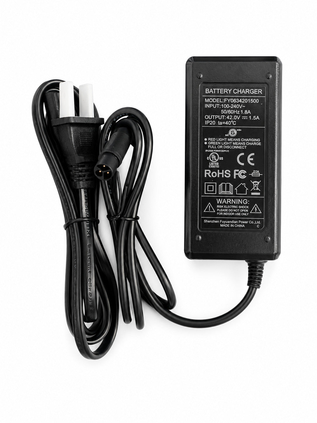 HLYZ UL Certified 42V 1.5A Charger for HLYZ R1 / R1 Pro New Special 3-Pin Port